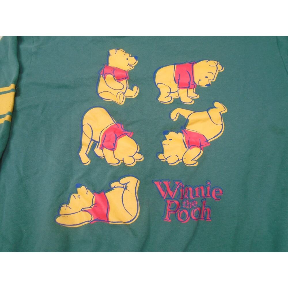 Winnie The Pooh Womens Sweathsirt Crewneck Green Striped Size XS - Picture 2 of 9